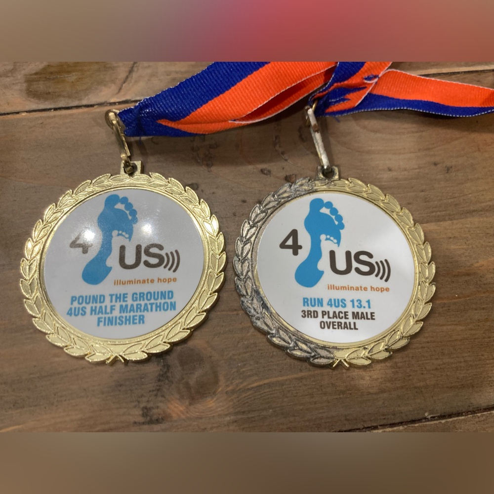Run 4Us Illuminate Hope Half Marathon Medals